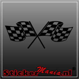 Dubbele vlag 4 sticker