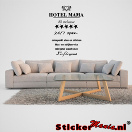 Hotel mama muur sticker