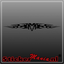 Dodge ram flames 1 raamstreamer sticker