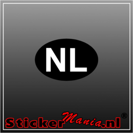 NL Zwart Wit Full Colour sticker