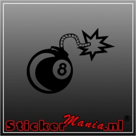 Eightball bomb sticker