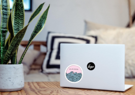 Go with the flow laptop sticker