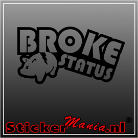 Broke status sticker