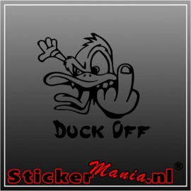 Duck off sticker