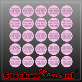 Thanks for your order Stickerset (25 Stuks) roze