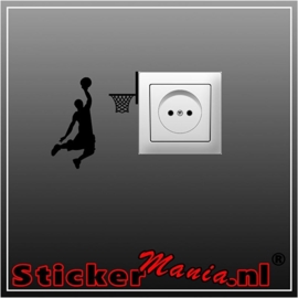 Basketbal stopcontact sticker