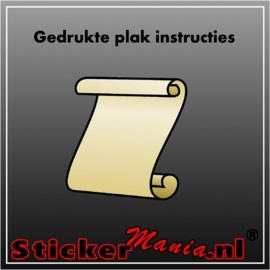 Gedrukte plak instructies