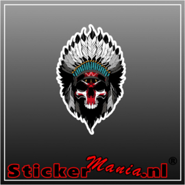 Indian skull full colour sticker