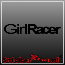 Girl racer sticker