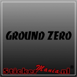 Ground zero sticker