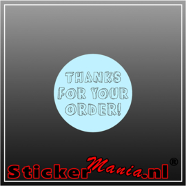 Thanks for your order stickers