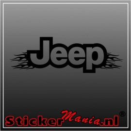 Jeep flames raamstreamer sticker