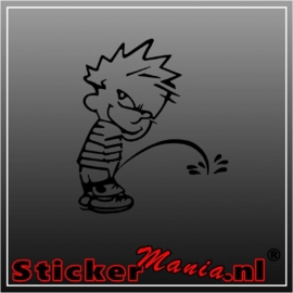 Calvin peeing sticker