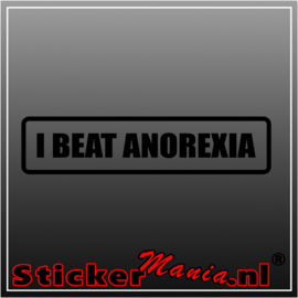 i beat anorexia sticker