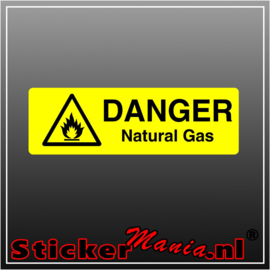 Danger natural gas full colour sticker