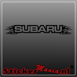 Subaru flames raamstreamer sticker