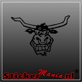 Longhorn bull sticker