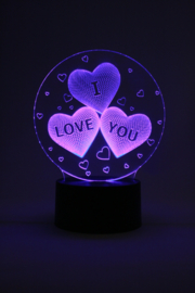 I love you  led lamp type 1