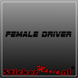 Female driver sticker