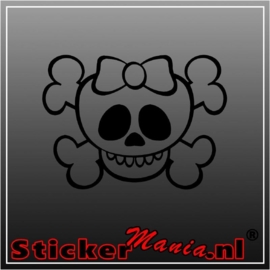 Skull girl sticker