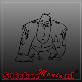 Gorilla middelvinger sticker