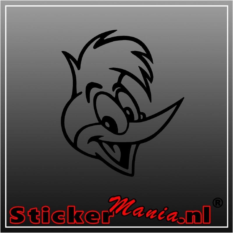 Woody Woodpecker Left-Facing 3M Vinyl Sticker – Made In USA For Car/Truck Window
