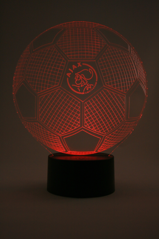 Ajax voetbal led lamp (Wilt u er een led base bij bestellen? Ja, zwart