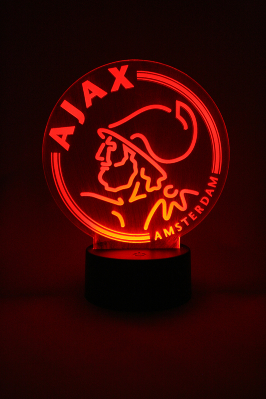 Ajax logo led lamp (Wilt u er een led base bij bestellen? Ja, zwart