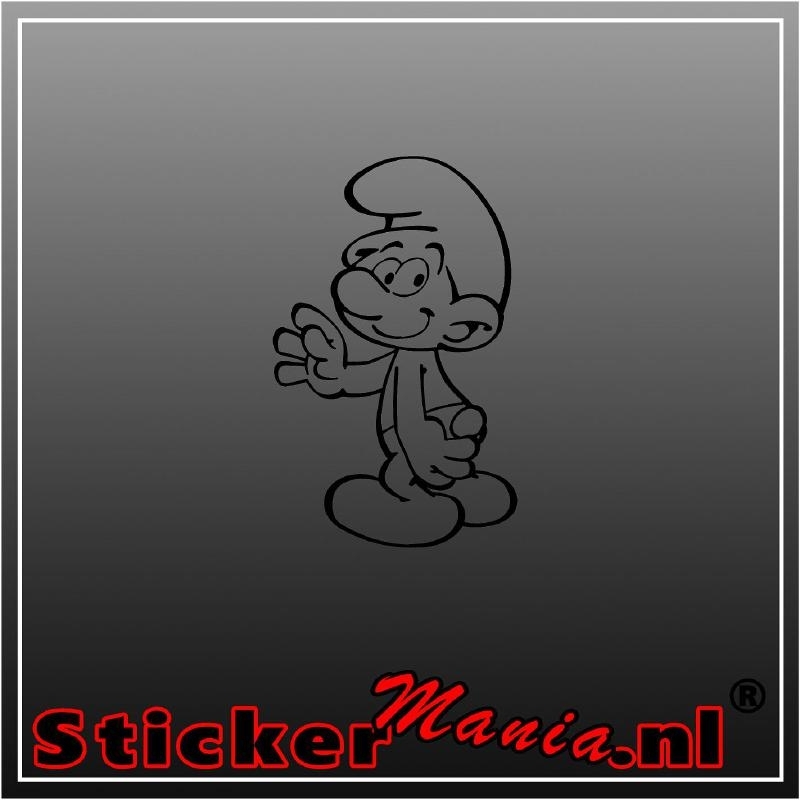 Humoristisch BES maniac Smurf sticker | Overige cartoons | StickerMania.nl