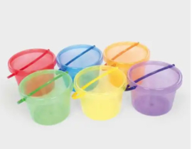 Tickit doorschijnende emmers (6)