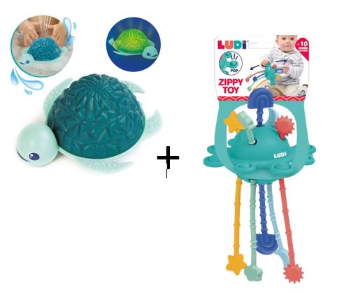 10. Badset splash schildpad + Zippy toy