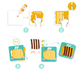 Vingerverf + stickers: maak gekke dieren