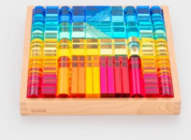 Edelsteen bouwvormen spiegeltray-72 stuks