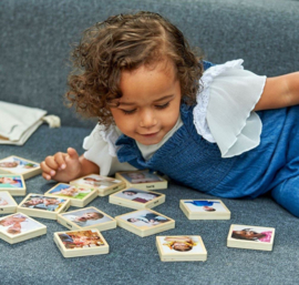 Houten tegels 'mijn emoties'