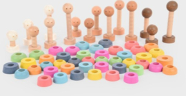 Tickit houten gemeenschapsmensen