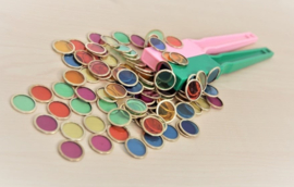 2 staven 19cm & 100 magnetische schijfjes