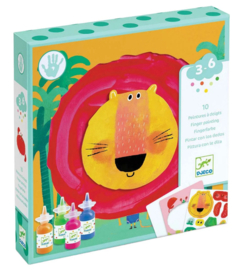 Vingerverf + stickers: maak gekke dieren