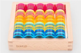 Edelsteen cirkels spiegeltray-25 stuks