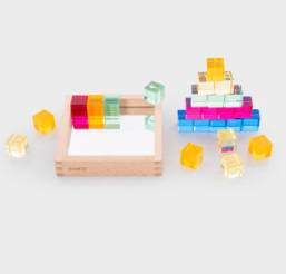 Edelsteen kubus spiegeltray-25 stuks