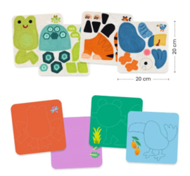 Viltplaatjes collageset DJ00047