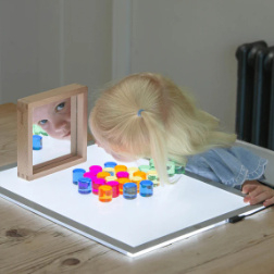 Edelsteen cirkels spiegeltray-25 stuks