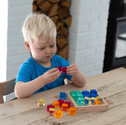 Edelsteen kubus spiegeltray-25 stuks