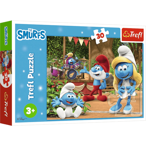 puzzel smurfen 30stuks feest