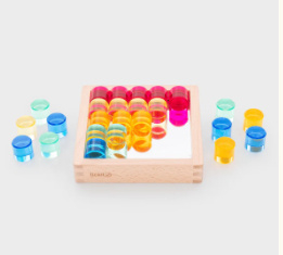 Edelsteen cirkels spiegeltray-25 stuks