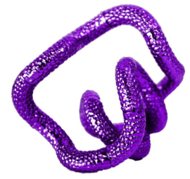 tangle textured metallic purple