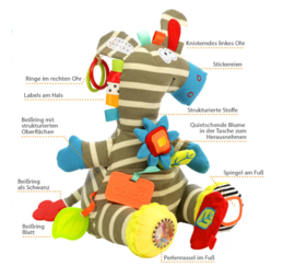 Activiteitenknuffel Zeppy de zebra