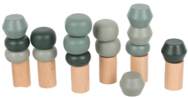 Houten stapelboom blokken