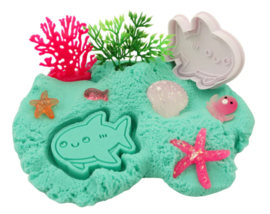Speelpotje zand onderwater
