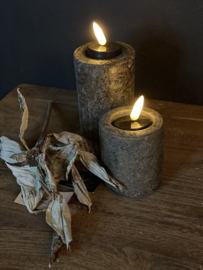 Waxinelicht kandelaar bruin