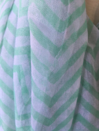 Shawl Grafisch Mint Green